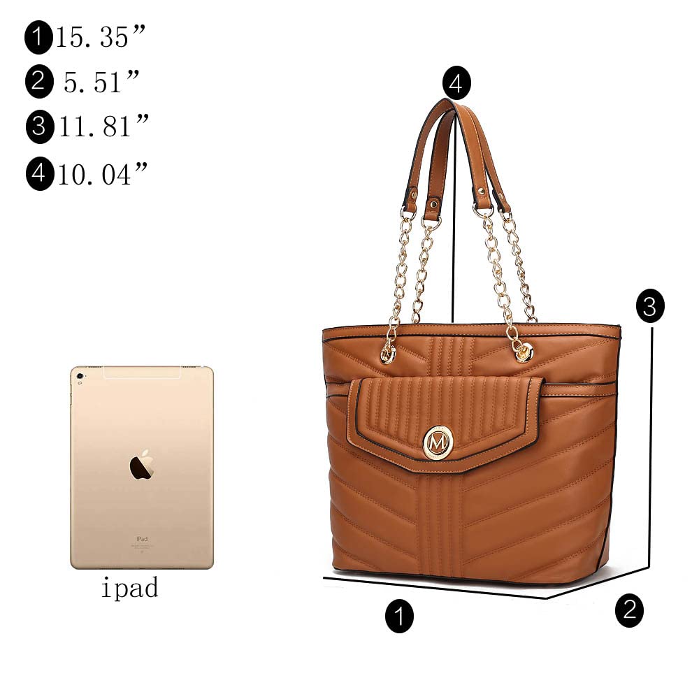 MKF Collection Tote & Wristlet Wallet for Women - Designer Handbag Shoulder Bag - Top-handle Purse