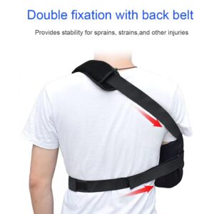 TODDOBRA Arm Sling Shoulder immobilizer for Shoulder Injury with Back Belt Men & Women Shoulder Immobilizer Left and Right Arm Lightweight Rotator Cuff Arm Support for Elbow Wrist Injury -(Size S)