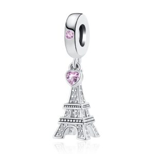 ysahan paris eiffel tower dangle charm city of love travel collection bead for pandora bracelet (aut-126_eiffel)