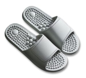 xnlonby acupressure reflexology massage slippers sandals for men & women relief plantar fasciitis sandals, boost circulation improves massage therapy for men women health(size:8.5-9 men,color:gray)