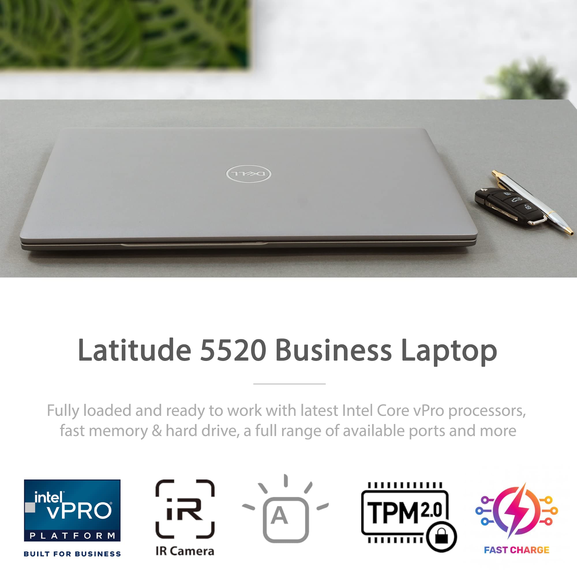 Dell Newest Latitude 5520 Business Laptop, 15.6" FHD IPS Anti-Glare Display, i5-1145G7 vPro, 32GB RAM, 512GB SSD, IR Camera, Backlit Keyboard, WiFi 6, Thunderbolt 4, Win 11 Pro