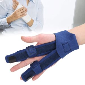 yuyte two fingers splint, adjustable support protective correction brace for broken fingers, injuries, arthritis, finger, tendonitis and pain relief