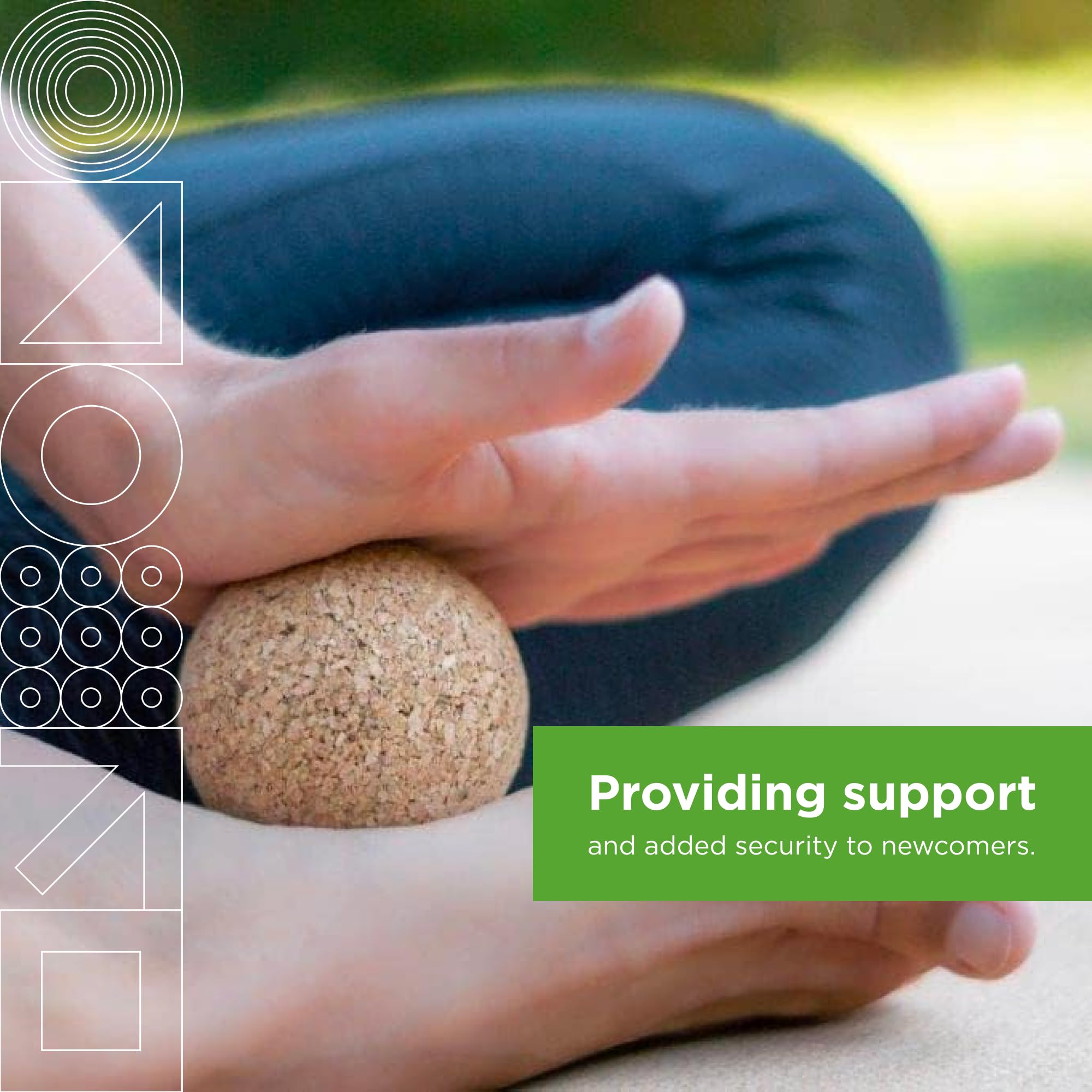 Go4Cork Cork Yoga Massage Ball - 2.4" Therapy Roller | Release Stress, Tension & Circulation | Non-Toxic, Alternative to Foam Yoga Massager | Sustainable & Eco Yogi Gift