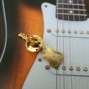 Jim Clift Design Electric Guitar Gold Lapel Pin - 75 Count