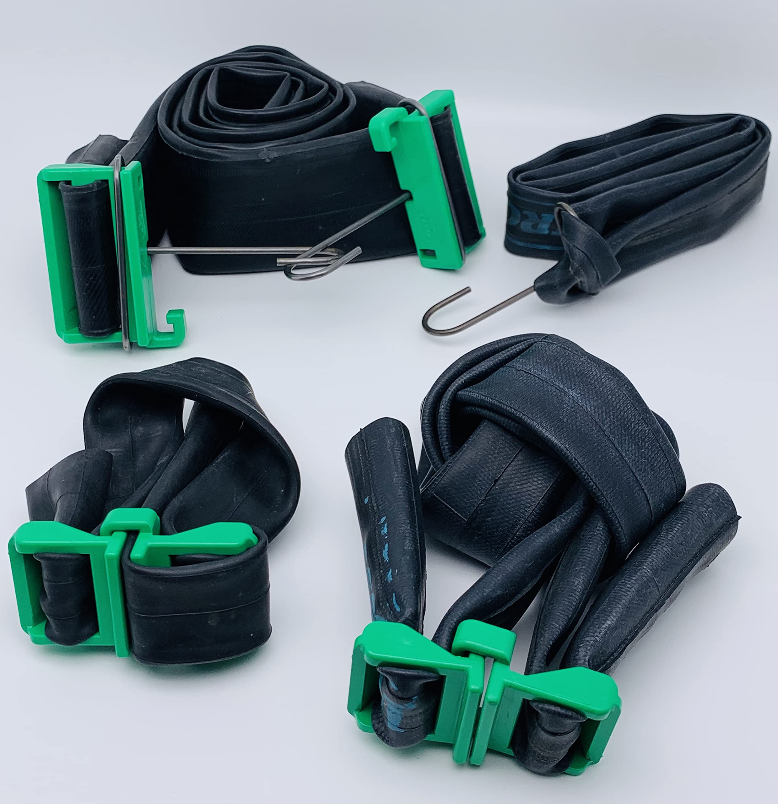 IT Clips: Make your own adjustable bungee cord and tie down straps using flat inner bicycle tubes (Road Bike and Mountain Bike size) (Green Mountain Bike Size)