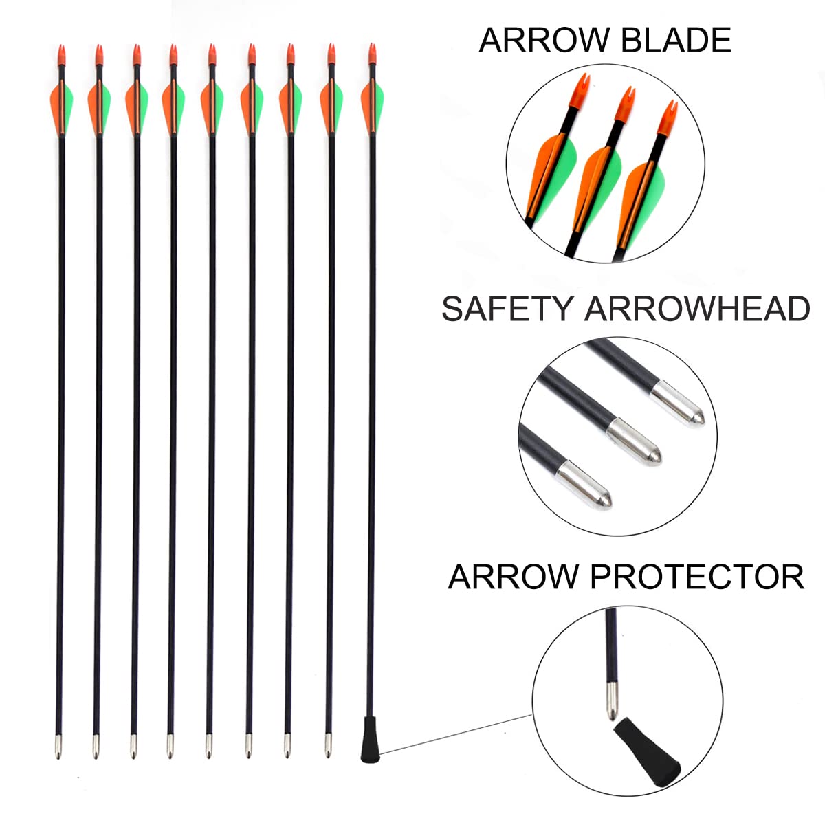 AUVIM 45" Bow and Arrow Set for Youth Kids Junior Beginner Bow Gift Outdoor Archery Set 18 Lb for Teen Outdoor Sports