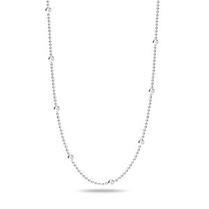 lecalla 925 sterling silver italian ball bead station chain necklace for teen and women 18 inches