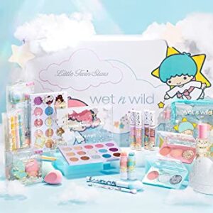 wet n wild Little Twin Stars Full Makeup Set | Gift Set | Primer | Setting Spray | Makeup Brushes | Highlighters | Makeup Sponges | 15-Pan Pigment Palette | Lip Scrub | Lip Gloss, Full Collection