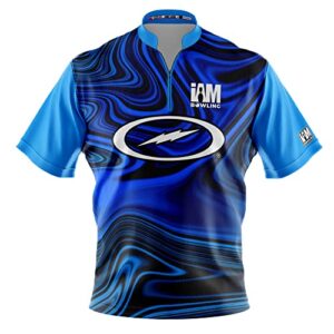 Logo Infusion Dye-Sublimated Bowling Jersey (Sash Collar) - I AM Bowling Fun Design 2035-ST -Storm (Large)