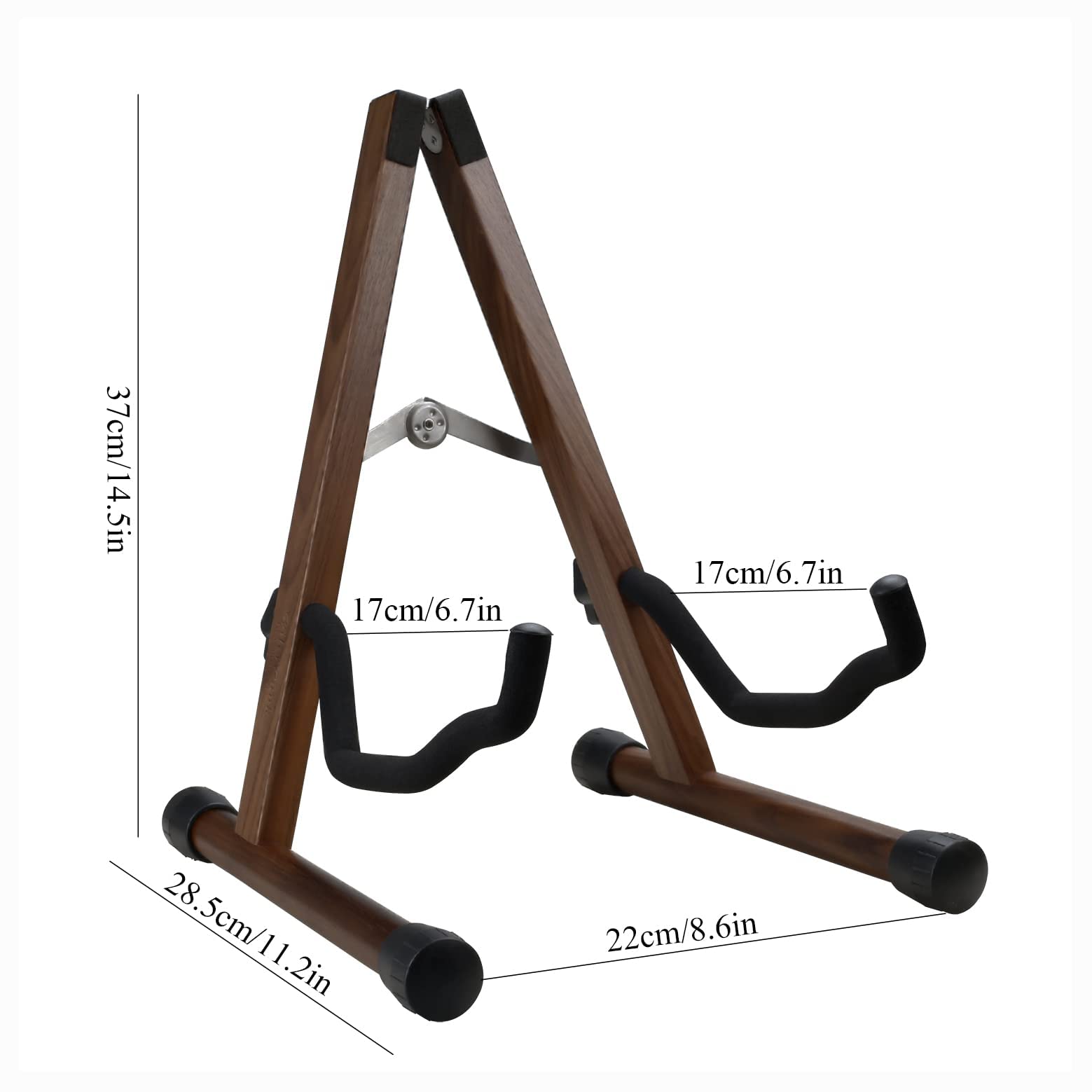 HilerPunk Guitar Stand,Solid wood Acoustic Guitar Stand,Classical Electric Guitar Stand,A-Frame Folding Bass Guitar Display Stand,Guitar Accessories,Compatible with Cello,Mandolin,Bass, Banjo,Ukulele