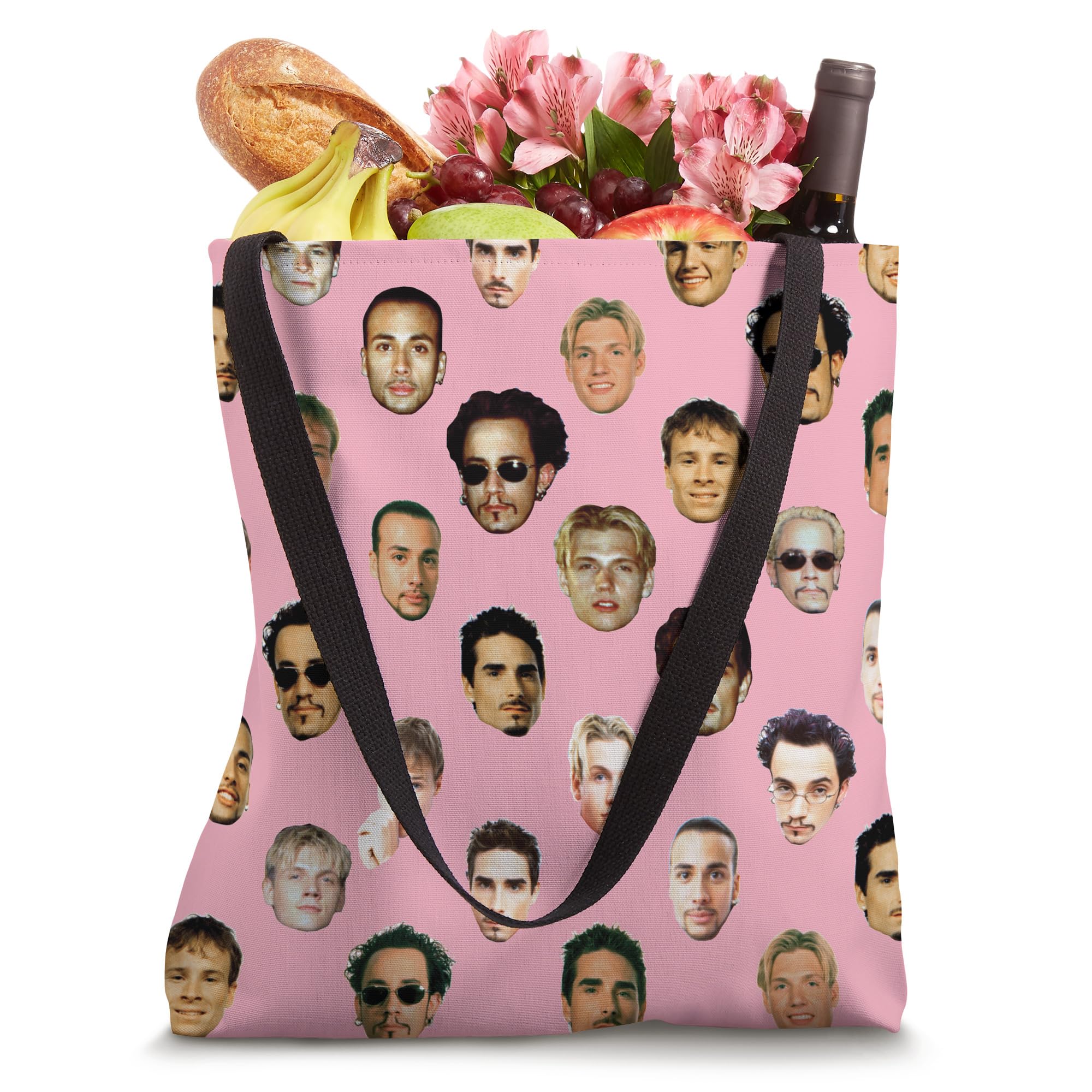 Backstreet Boys – Repeated Faces Pink Tote Bag