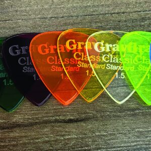 Gravity Guitar Picks - Acrylic | Classic Standard 1.5mm | 8 Color Assortment | Brighter, Louder, Faster