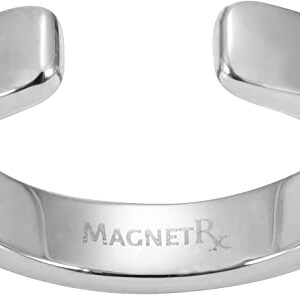 MagnetRX® Magnetic Ring Women - Elegant Crystal Ring - Magnet Rings Women (Silver | Ring Size: 8)