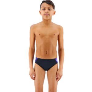 tyr boys' standard cadence racer brief swimsuit, purple, 22