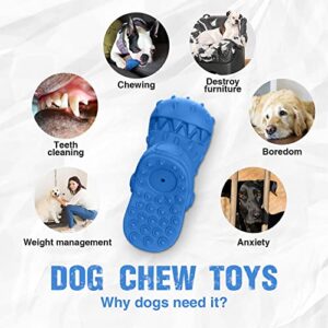 IZETIANZHE Indestructible Dog Toys, Squeaky Dog Toys for Aggressive Chewers, Tough Dog Chew Toys for Medium/Large Dogs/Heavy Duty Dog Toys (Slipper-Blue)