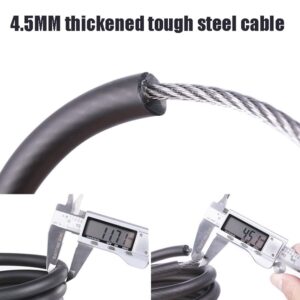 AZPINGPAN Bicycle Lock丨120/180cm Lengthened Self-Winding Anti-Theft Mountain Bike Steel Cable Code Lock with Lock Frame丨outdoor Riding Accessories丨suitable for Bicycles and Motorcycles