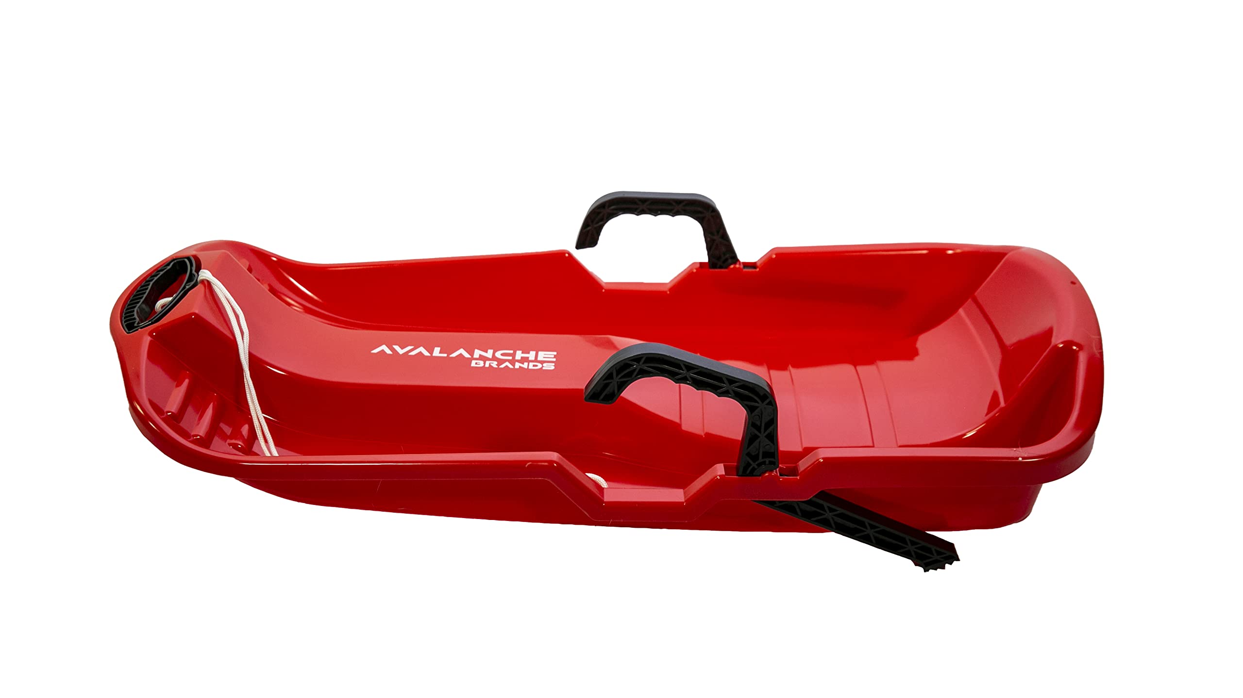 Avalanche Brands | Downhill Kids Snow Sled with Brakes | Red | Safe for All Ages