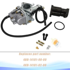 KELEN YFB250 Carburetor Compatible with Yamaha Timberwolf 250 YFB250 YFB250FW Carb 1992 1993 1994 1995 1996 1997 1998 1999 2000, with Intake Manifold Boot Kit