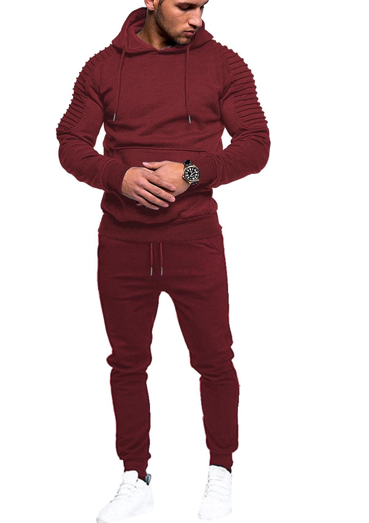 COOFANDY Men's Tracksuit Set 2 Piece Hoodie Sweatsuit Casual Jogging Athletic Suits Set