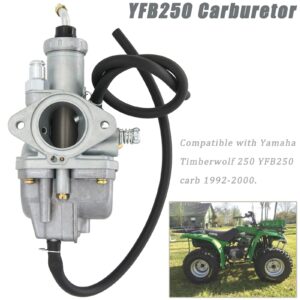 KELEN YFB250 Carburetor Compatible with Yamaha Timberwolf 250 YFB250 YFB250FW Carb 1992 1993 1994 1995 1996 1997 1998 1999 2000, with Intake Manifold Boot Kit