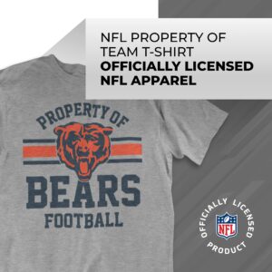 Team Fan Apparel NFL Adult Property of T-Shirt - Cotton & Polyester - Show Your Team Pride with Ultimate Comfort and Quality (Chicago Bears - Sport Gray, Adult X-Large)