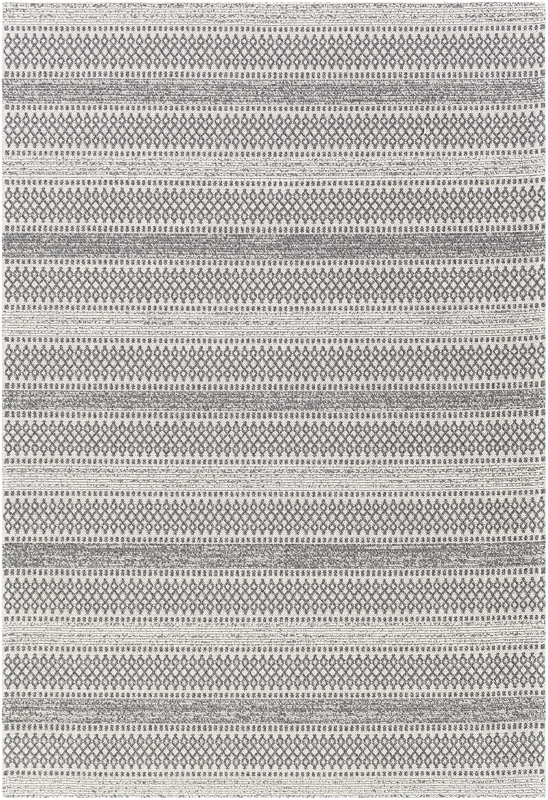 Mark&Day Area Rugs, 8x10 Stone Global Silver Gray Area Rug, Charcoal White Cream Carpet for Living Room, Bedroom or Kitchen (7'10" x 10'2")