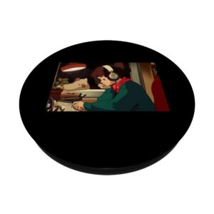 LOFI HIP HOP CHILL RELAXING JAZZ HOP BEATS STUDY GIRL PopSockets Swappable PopGrip