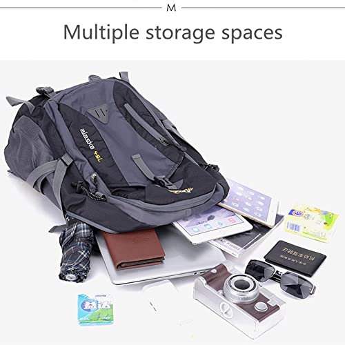 Backpack Men's USB Charging Travel bag Outdoor Large-capacity Sports Backpack Men's And Women's Waterproof Mountaineering Bag (Black)