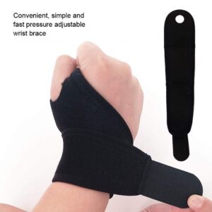 Wrist Brace, Adjustable Wrist Support Brace for Men & Women, Wrist Protective Wrap Support for Fitness, Sports, Tendonitis Pain Relief, Sprain, Arthritis, Injury Recovery(Black)