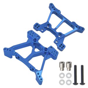 ShareGoo Aluminum Front & Rear Shock Tower Shock Mounts Replacement of Part 6838 6839 Compatible with 1/10 Traxxas Slash 4x4 4WD RC Car (Blue)