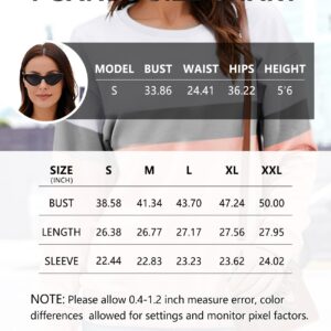 PGANDS Women's Casual Crew Neck Color Block Sweatshirts Long Sleeve Cute Comfy Lightweight Pullover Tops