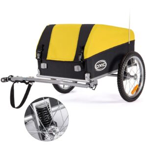 bike cargo trailer, foldable frame 88 lbs max load, 16'' quick-release wheel, not for kids or animals