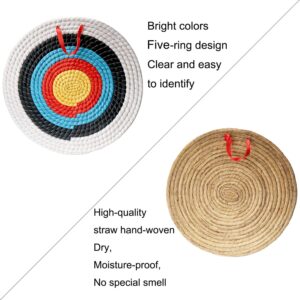 AUVIM Archery Targets Straw Solid Hand-Made Archery Target for Recurve Bow Compound Bow or Longbow 20 Inches Traditional Bow Arrow Target for Kids Youth Adult Archery Hunting Backyard Practice