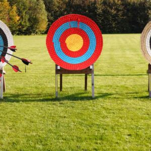 AUVIM Archery Targets Straw Solid Hand-Made Archery Target for Recurve Bow Compound Bow or Longbow 20 Inches Traditional Bow Arrow Target for Kids Youth Adult Archery Hunting Backyard Practice