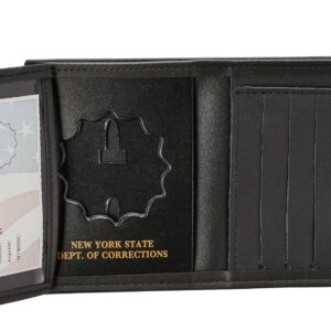 Perfect Fit Shield Wallets New York State Corrections Hidden Badge Wallet Black (Cutout PF27)