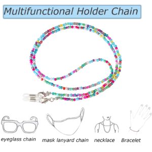 Glasses Strap Holder Chain, Eyeglass String Strap Eyewear Retainer, Stylish Eyeglass Chains for Women Men, Color Mask Chain