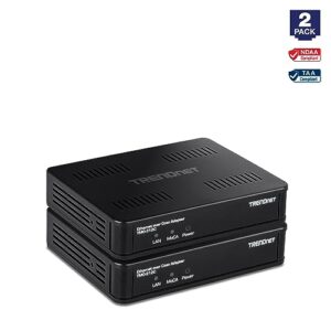 TRENDnet Ethernet Over Coax MoCa 2.5 Adapter (2-Pack), TMO-312C2K, Backward Compatible with MoCA 2.0/1.1/1.0, RJ-45 Gigabit LAN Port, Supports Net Throughput up to 1Gbps, Support up to 16 Nodes, Black