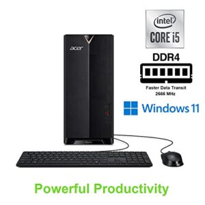 Acer Aspire TC-1660-UA19 Desktop | 10th Gen Intel Core i5-10400 6-Core Processor | 12GB 2666MHz DDR4 | 512GB NVMe M.2 SSD | 8X DVD | Intel Wireless Wi-Fi 6 | Bluetooth 5.2 | Windows 11 Home