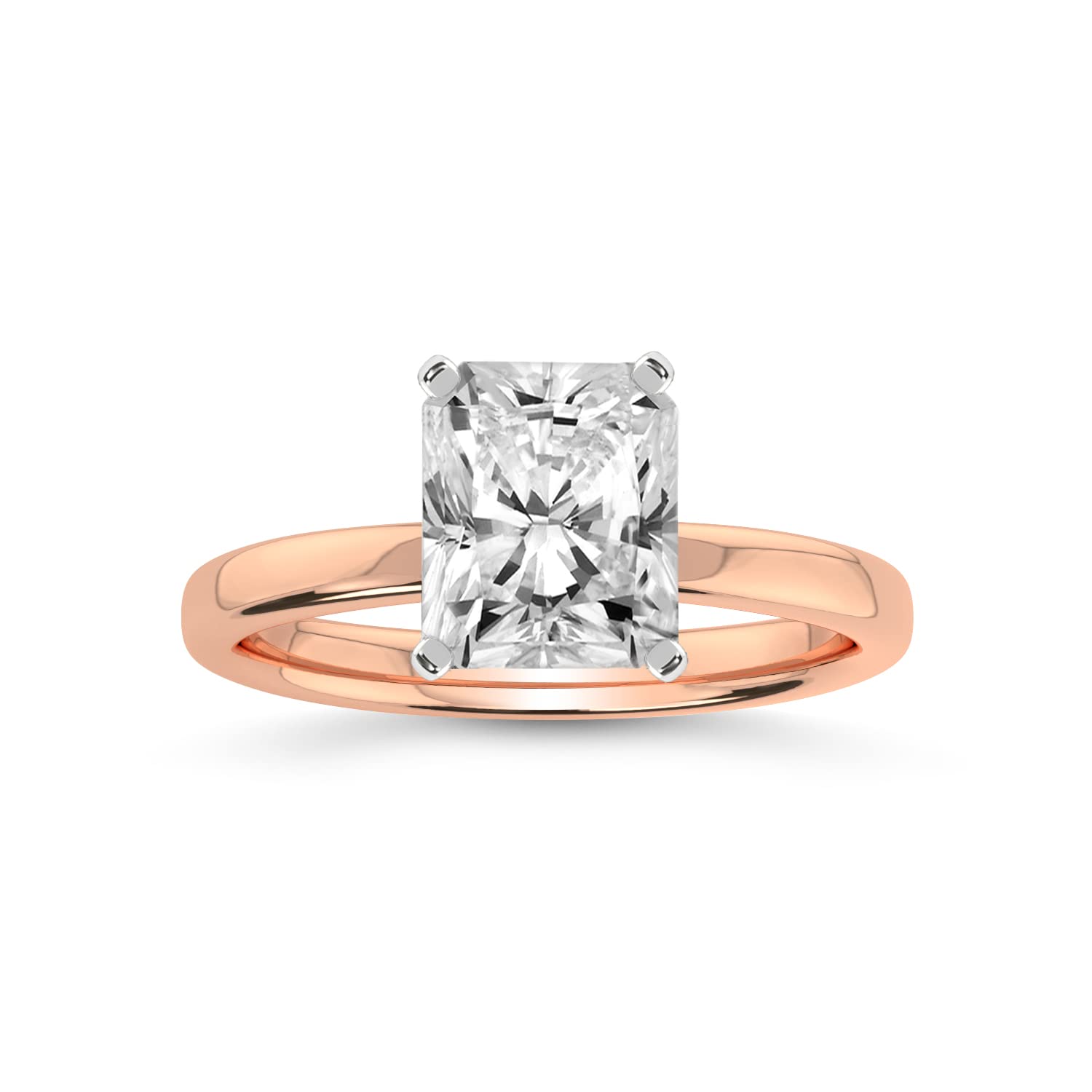 FRIENDLY DIAMONDS 3 Ct IGI Certified Radiant Shape Lab Grown Diamond Ring Women's Day Gift | 14K Or 18K in White, Yellow Or Rose Gold | Four-Prong Solitaire Ring | FG-VS1-VS2 Quality