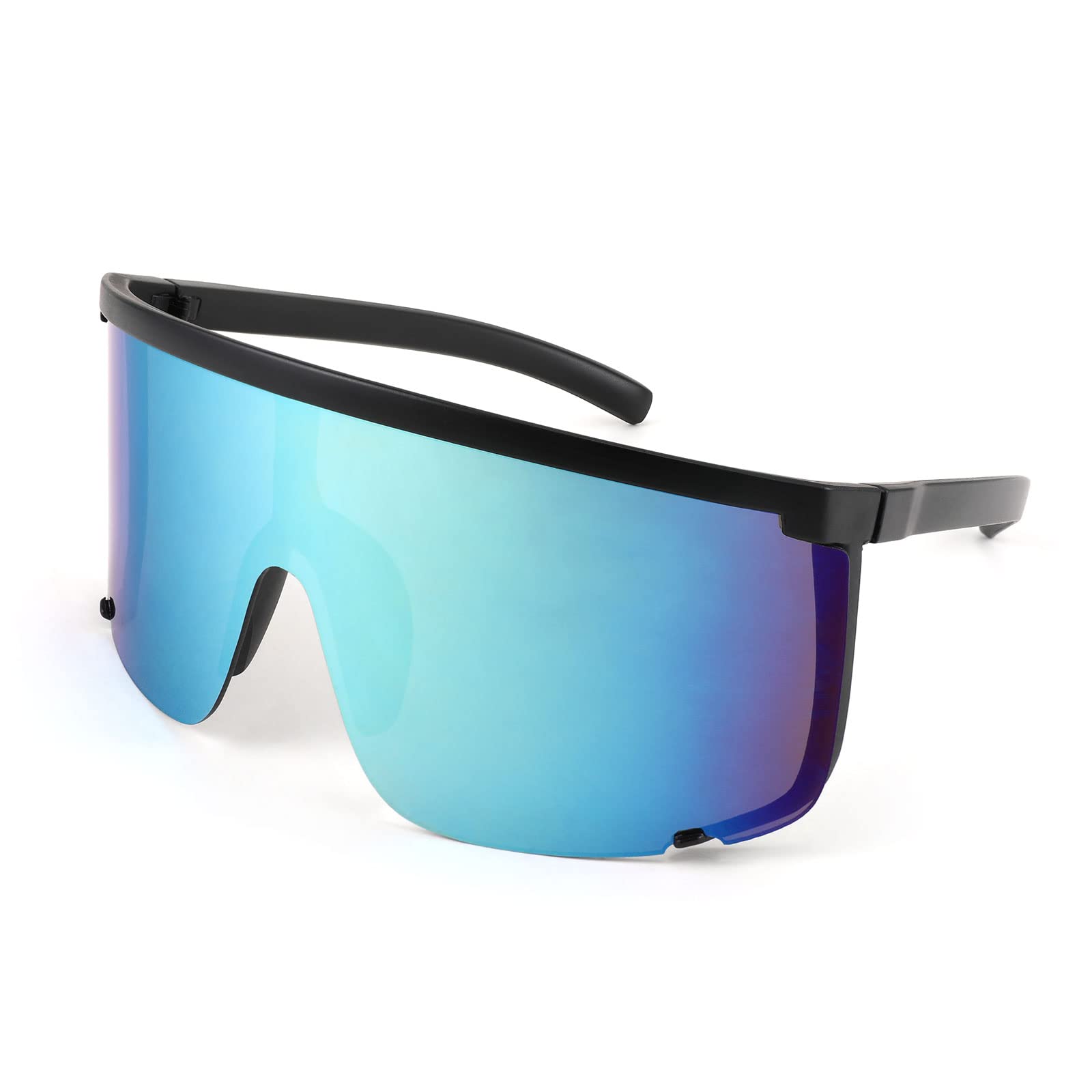 Karsaer Vision Shield Sunglasses for Men Women Oversized Neon 80s 96s Visor Shades Sports Style Outdoor Cycling Ski