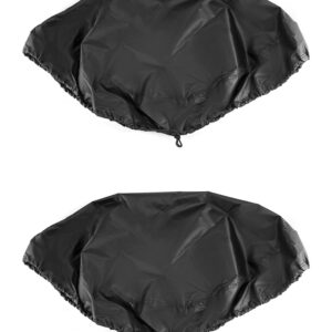 QWORK Drum Cover for 55 Gallon Industrial Barrel, 2 Pack High Density Nylon Oxford Fabric Covers with Excellent Waterproof Performance and Stretchable Adjustable Drawstring