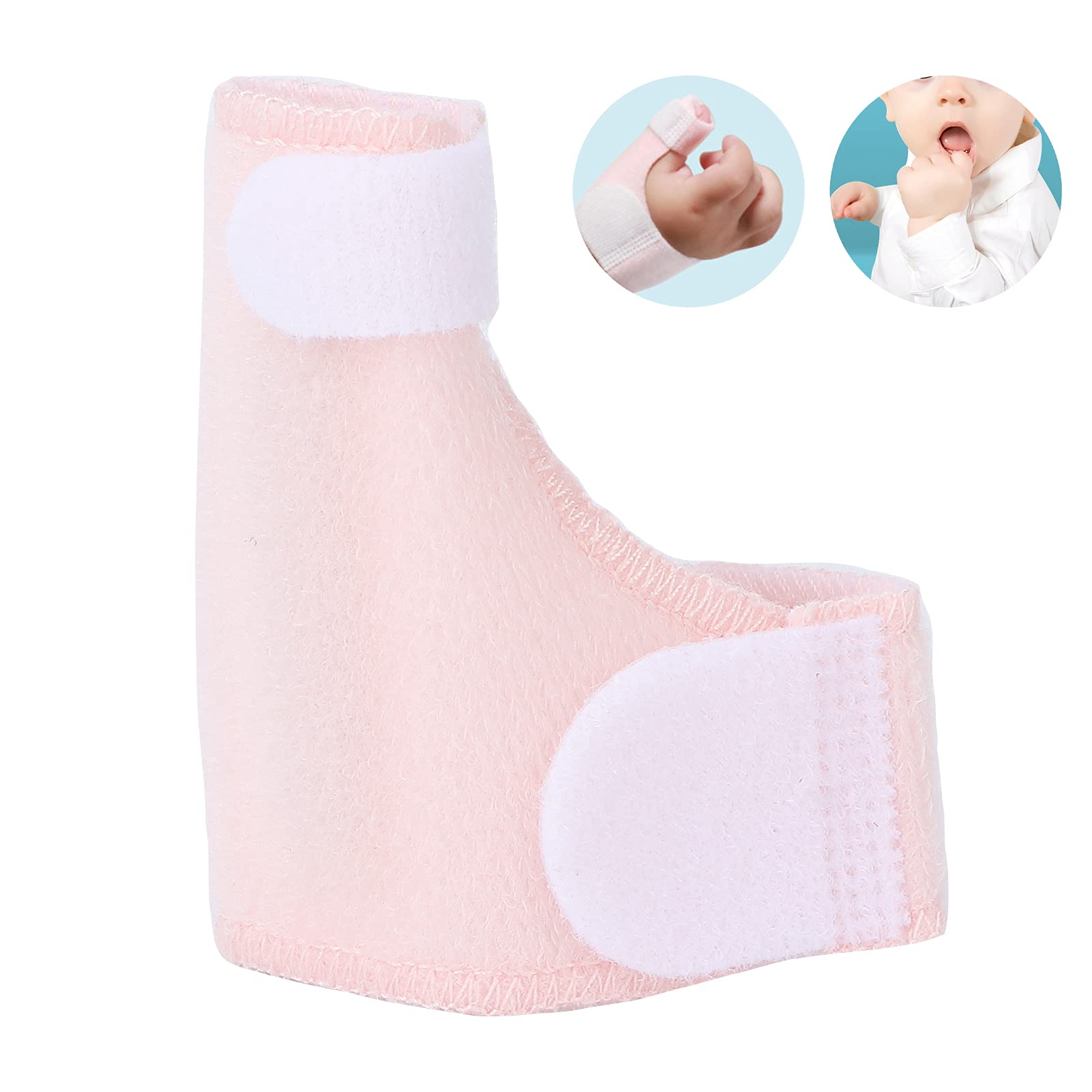 Shanrya Thumb Support, Skin-Friendly Hook and Loop Fastener Baby Thumb Brace for Thumb Correction for Sprain Fracture Fixation(XS)