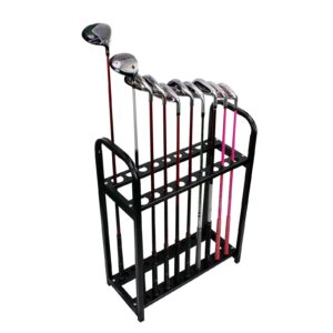 Golf Club Organizer Rack Golf Club Display Stand Rack Holder Shelf Golf Display Rack Premium Metal Golf Putter Stand Holds 9/18/27 Clubs (18 Holds)