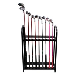 Golf Club Organizer Rack Golf Club Display Stand Rack Holder Shelf Golf Display Rack Premium Metal Golf Putter Stand Holds 9/18/27 Clubs (18 Holds)