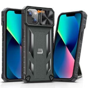 SOiOS for iPhone 13 iPhone14 Case with Stand: iPhone 13 iPhone14 Cover with Kickstand | Shockproof Military Grade Protective Cell Phone Case | TPU Durable Rugged Bumper Textured Matte Hybrid Design