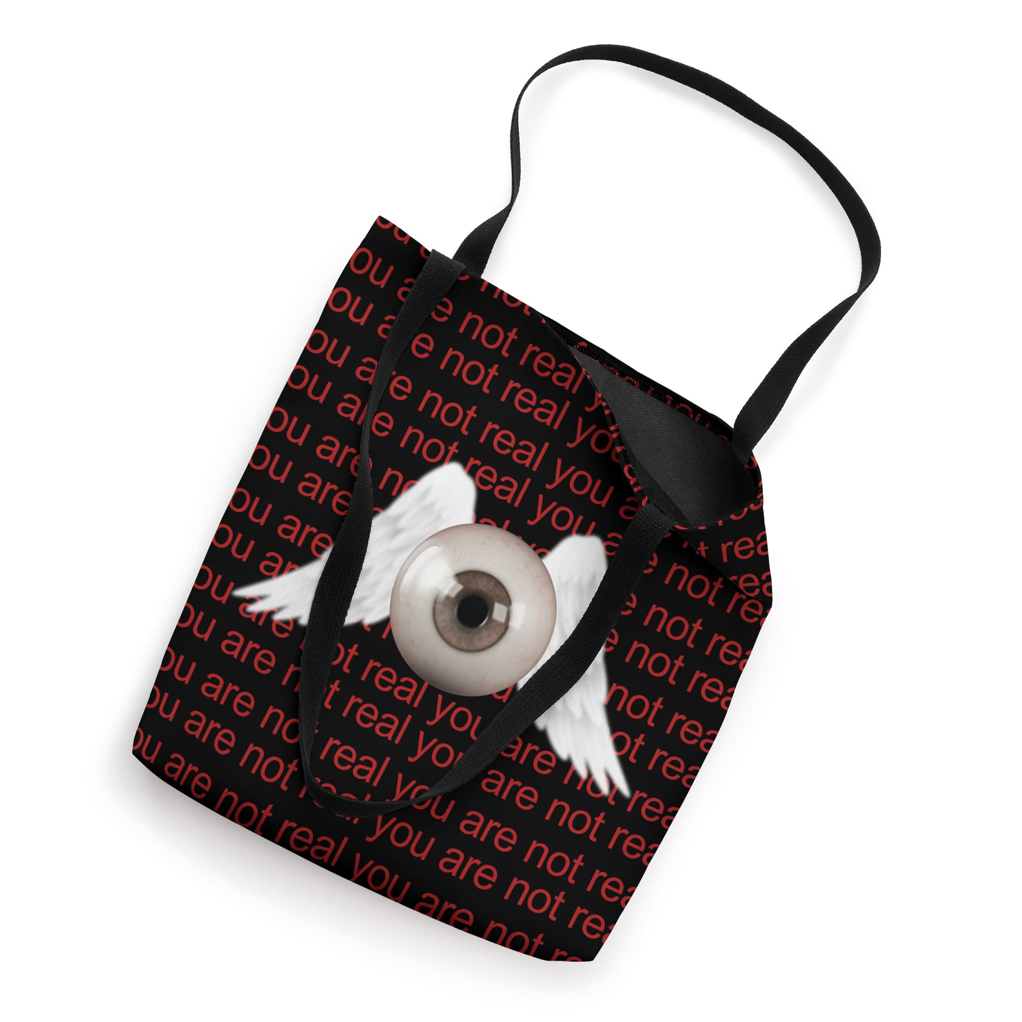 Weirdcore Aesthetic Human Eye Winged Eyeball Strangecore Tote Bag