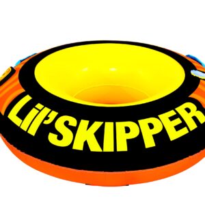 WOW Sports - Lil' Skipper Inflatable Towable Tube - 1 Rider - Perfect For Kids & Adults - Soft Top - Boating Accessory