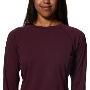 Mountain Hardwear Women's Mountain Stretch Long Sleeve Crew, Cocoa Red, X-Small