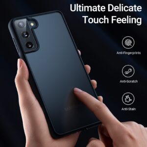 TORRAS Shockproof Galaxy S22 Plus Case, Military Grade Drop Tested, Translucent Matte, Slim Protective, 5G Guardian, Black