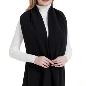 Landisun Scarf for Women Winter Cashmere-Pashmina-Shawl Wraps Scarf Winter Women Cashmere-Scarf Wedding Scarf-Black